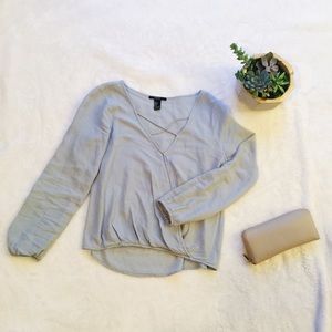 Forever 21 Mint Surplice Top